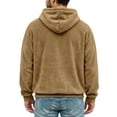 thumbnail image 3 of Oksale Fuzzy Pet Pouch Hoodies for Men Soft Cozy Sherpa Fleece Hoodie Sweatshirts with Kangarooo Pockets Long Sleeve Winter Clothes Khaki XL, 3 of 7
