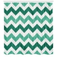 thumbnail image 3 of Ambesonne Geometric Shower Curtain, Pastel Chevrons Green, 69"Wx70"L, Mint Green Dark Green, 3 of 3