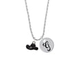 thumbnail image 2 of Delight Jewelry Silvertone Black Cowboy Hat Silvertone Script Initial Disc - G - Charm Necklace, 20"+3", 2 of 4