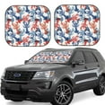 thumbnail image 6 of Kdxio Red Lobster Print 2-Piece Sun Shade Front Windshield - Foldable Car Front Window Sunshades for Most Sedans SUV Truck, 6 of 6