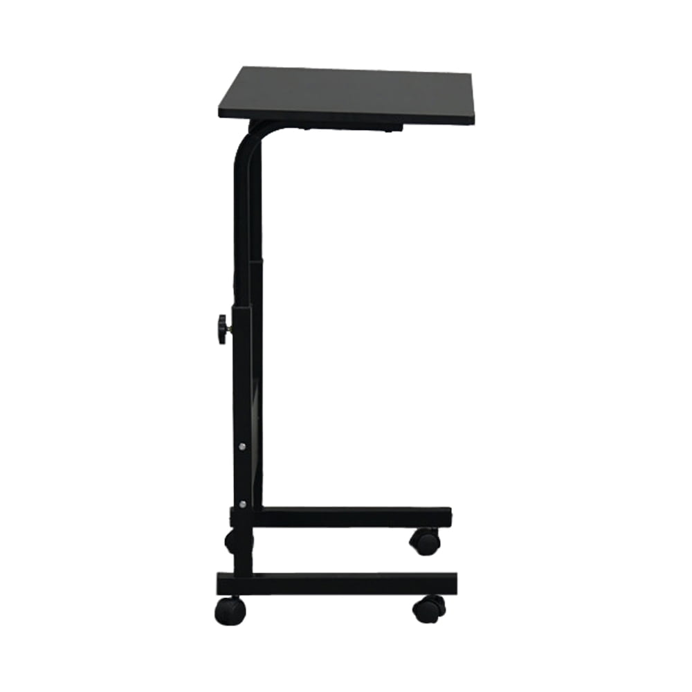 Adjustable Black Removable Side Table with Wheels - Stylish and Practical for Home & Office Use