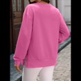 thumbnail image 4 of Sudaderas de Gran Tamaño para Mujer, Sudaderas de Larga, Camisetas con Abertura Lateral, Tops, Conjuntos para Adolescentes. Rosa Roja S, 4 of 10