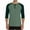 Green, variant on Mgmyaa Men's T-Shirts Lightweight Breathable Henley Raglan 3/4 Sleeve Color Block Shirt Tops