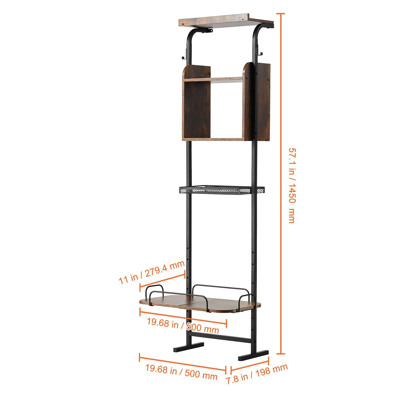 Dranite Elevated Pet Feeding Station with Storage, 3-in-1 Dog Bowl Stand