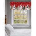thumbnail image 3 of Christmas Snowman Valances for Windows Snowflake Squirrel Cat Xmas Tree Red Rod Pocket Curtains Valance Short Window Treatment Drapes for Living Room, Bedroom Bathroom 60"&nbsp;W x 14" L, 3 of 5