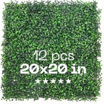 12 Pcs 20"X20"Grass Wall Backdrop, UV-Protected Greenery Wall Backdrop, Grass Wall Panels, Boxwood Hedge Wall Green Wall Decor Boxwood Panels Indoor & Outdoor Decor