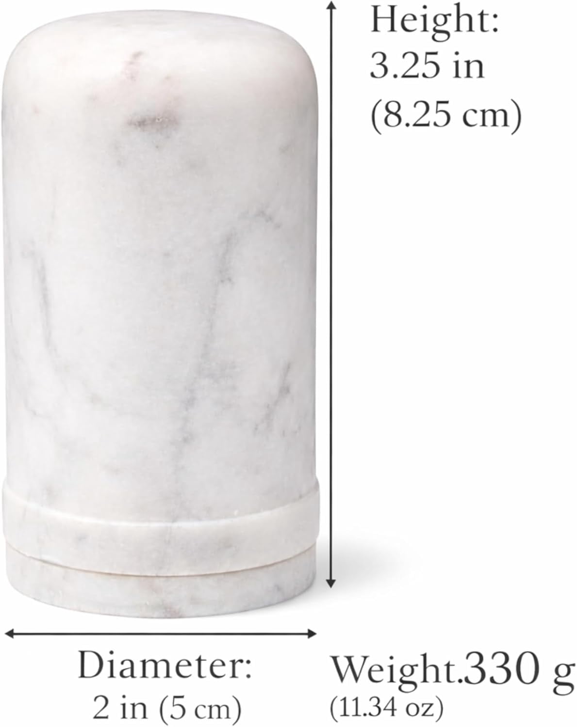 White Marble Toothpick Stick Holder with Lid | Tooth pick Dispenser For Kitchen, Dining Table | For Home, Restaurant | Toothpick Case Stand 3.25 X 2 (Inches) | White