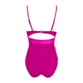 thumbnail image 5 of ZQUUVOU Plus Size Women's One Piece Tankini Tummy Control Mesh Solid Color V-Neck Swimsuit (Hot Pink,L), 5 of 5