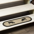thumbnail image 5 of VHC Brands Farmhouse Flooring Miller Farm Charcoal Cow Jute Latex Backing Stenciled Nature Print Oval Stair Tread, Bleached White, 5 of 8