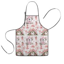 Fairy Princess Mushroom Pattern Kids Aprons for Girls and Boys,Adjustable Neck Strap Toddler Aprons for Kids Cooking Baking