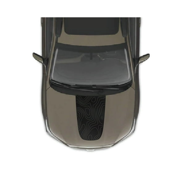 Topographic Blackout Hood Vinyl Decal Sticker Compatible with and Fits Subaru Outback 2010-2023