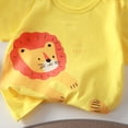 thumbnail image 3 of KPOPLK Toddler Baby Boy Summer Clothes Fashion Print Short Sleeve T-Shirt Tee Tops Casual Infant Tee(12-18 Months,Yellow), 3 of 4