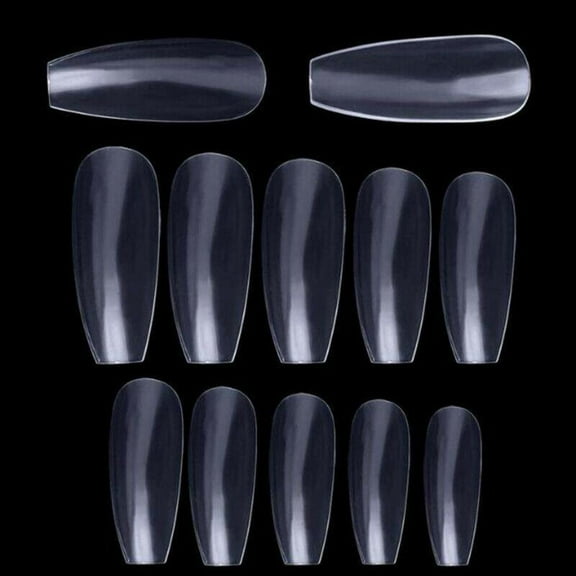 600 pcs Coffin Ballet Full Cover Nails False Fake Artificial Nails Tips Press on Nails JARGOD