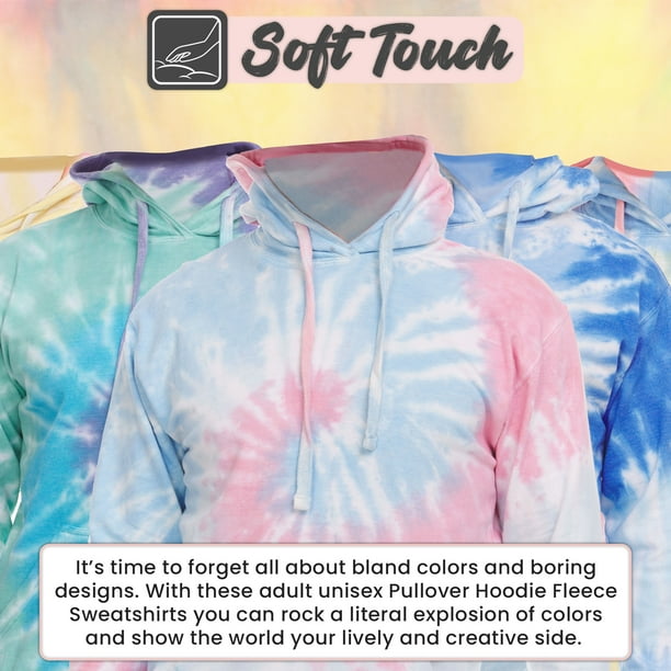 DARESAY Womens Tie Dye Pullover Hoodie Fleece Sweatshirts Reg and Big Mens Up to 5XL