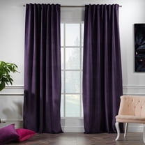 3S Brother's Solid Luxury Matte Velvet Soft Curtains Set of 2 Panels Hanging Back Tap & Rod Pocket Home Décor Bedroom Kitchen Office Windows Room Darkering ( Violet-52"x63")