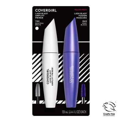 COVERGIRL Lash Blast Fusion Mascara & COVERGIRL Lash Blast Amplify Eyelash Primer Pack, MUY NEGRO