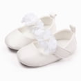 thumbnail image 2 of KPOPLK Toddler Flower Girl Dress Shoes - Little Girl Ballet Flats Sparkly Wedding Party Shoes Size 4,White, 2 of 8