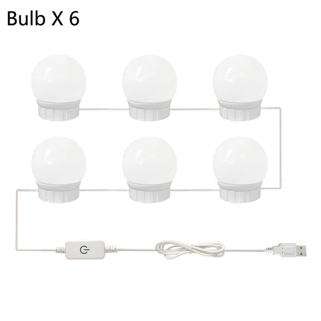 Makeup Mirror Light LED Vanity Light USB LED Stepless Dimmable Wall Lamp LED Dressing Table Mirror Bulb 2 6 10 14PCS ,Widely Use