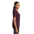 thumbnail image 3 of Sport Tek Adult Female Women Plain Short Sleeves T-Shirt Maroon 3X-Large, 3 of 6