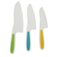 thumbnail image 1 of Knives for Kids 3-Piece Nylon Kitchen Baking Knife Set,Children's Cooking Knives Firm Grip, Serrated Edges,1 x green knife 1 x blue knife 1 x yellow knife,Green, 1 of 8