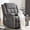 Dark Grey, variant on Swivel Rocker Recliner Chair for Adults with Massage and Heat, Cup Holders and Side Pockets, Glider Rocking Reclining Single Sofa Chair for Living Room (Cocoa)