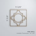 thumbnail image 3 of Ekena Millwork 11 3/8"W x 11 3/8"H x 1/4"T Small Gypsum Decorative Fretwork Wood Wall Panels, Red Oak, 3 of 18