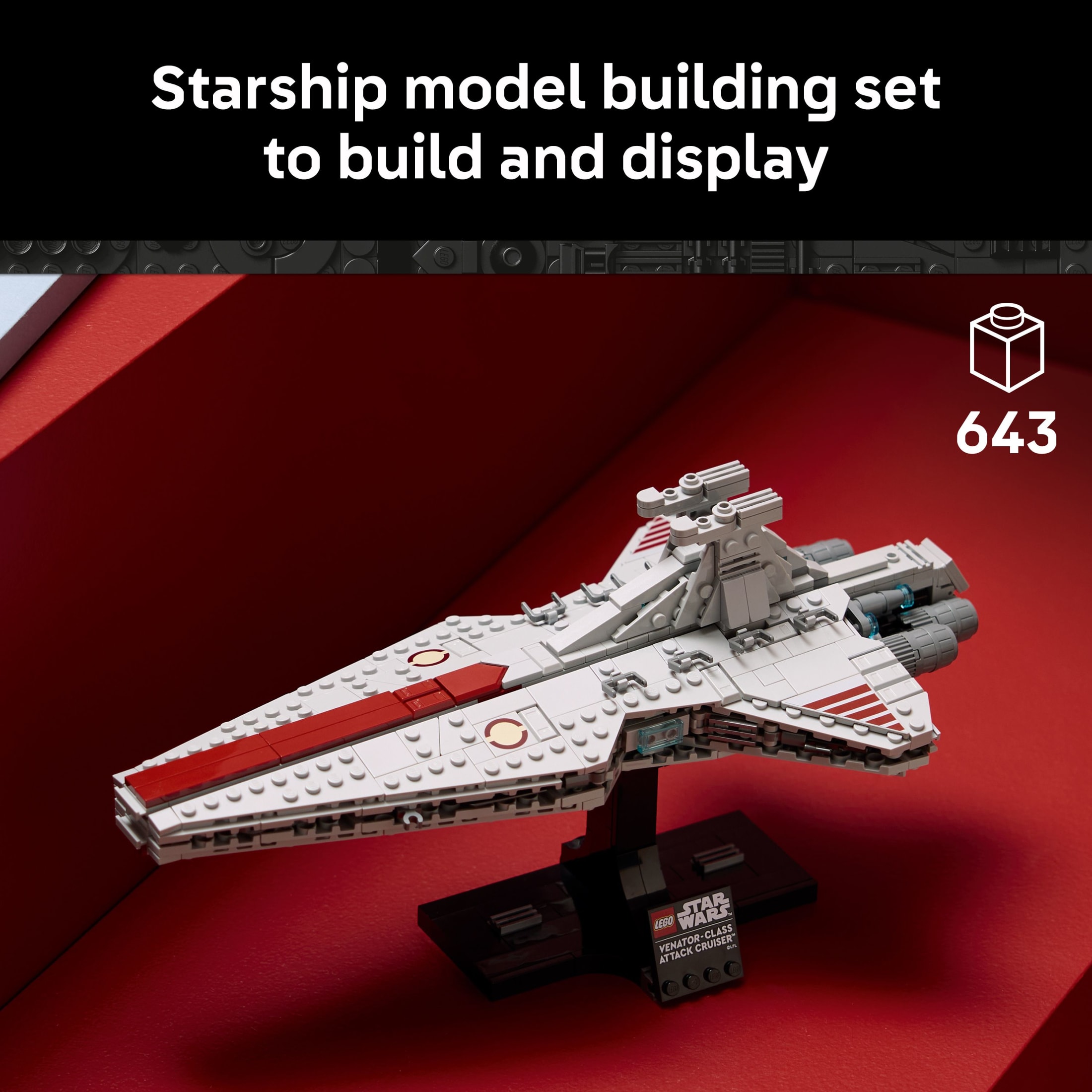 LEGO Star Wars Crucero de ataque clase Venator, set de construcción para adultos, hombres y mujeres, mayores de 18 años - coleccionable de película y decoración para oficina, dormitorio o estantería - idea de regalo para cumpleaños - 75441 3