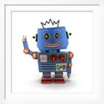 thumbnail image 2 of Art.com Waving Vintage Toy Robot Art Print by badboo, White Frame Wall Art, 38" x 38", 2 of 5