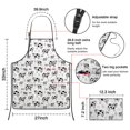 thumbnail image 3 of White Cow Milk Cow Pattern Apron-Garden Aprons for Women with Pockets-Cotton Linen Waterproof Kitchen Cooking Gardening Aprons Adjustable for Kitchen,Cooking,BBQ and Salon 33x27 Inch, 3 of 5