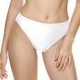 thumbnail image 2 of NIEWTR Women Bikini Bottoms Mid Waist Bathing Suit Swimsuit Ruched Swim Bottom(White,L), 2 of 5