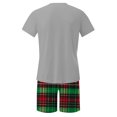 thumbnail image 4 of Mens Slim Fit Manga Corta Botón Abajo Camisas Cuello Redondo Impresión Set Deportivo, Cintura Elástica Traje Casual, 4 of 6