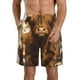 thumbnail image 1 of Balery Cow With Butterflies Lilies Traje de Baño Estilo Hawaiano para Hombre, Shorts de Secado Rápido con Bolsillos-3X-Large, 1 of 6