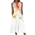 thumbnail image 1 of Ovzne Robes d'Été pour Femmes 2025 Robe Robe d'Été Décontractée pour Femmes Dégradé Sans Manches Col en V Longue Robe Grande Taille Robe Maxi Liquidation, 1 of 4