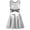 Silver, variant on TiaoBug Kids Girls Cheerleading Jazz Dance Outfits Sequins Sleeveless Crop Tops and Skirts Set Red 12