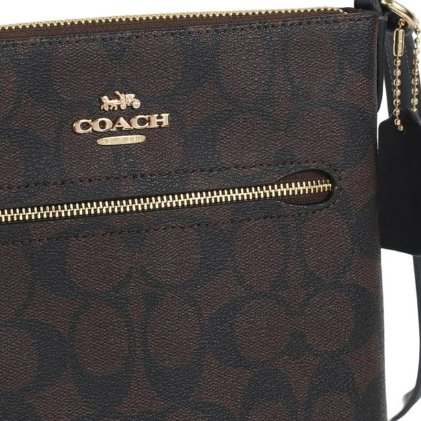 Coach Women's Mini Rowan File Top Zip Crossbody Bag in Signature