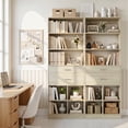 thumbnail image 3 of Homieasy 2-Pack 22" Closet System with Drawers, Stackable Wardrobe Storage Units for Small Spaces & Walk-in Closets,White Oak, 3 of 8