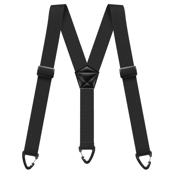 Heavy Duty Suspenders for Men Work Outdoor 3.8cm/1.5inch Y-back 3 Plastic Clips Adjustable Elastic Trouser Braces Strap Belt