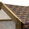 thumbnail image 5 of Fox Pet House, Forest Animal Silhouette Pattern Sketch Style Mammals of European Origins, Outdoor & Indoor Portable Dog Kennel with Pillow and Cover, 5 Sizes, Orange Charcoal Grey, by Ambesonne, 5 of 5