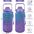 thumbnail image 2 of Half Gallon Water Bottle with Sleeve Water Bottle 64 Oz Water Bottle with Time Marker, 1/2 Gallon Water Bottle Half Gallon Water Bottle with Straw and Gym Yoga 1/2 Gallon Water Jug for Women Butterfly, 2 of 6