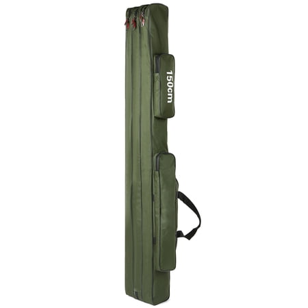 fishing storage case Carry Lixada 3 Layers Fishing Pole Bag Portable Folding Rod Carry Case Fishing Reel Tackle Storage Bag Case
