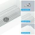 thumbnail image 4 of 36 Inch x18 Inch White Farmhouse Sink, Fireclay Apron Front Single Bowl Kitchen Sink, Deep Drop In Farm Sink Undermount with Protective Bottom Grid and Sink Strainer, 4 of 7