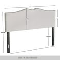 thumbnail image 5 of Castle Place Curved Upholstered Nailhead Trim Linen Headboard, Warm Grey, King, 5 of 7