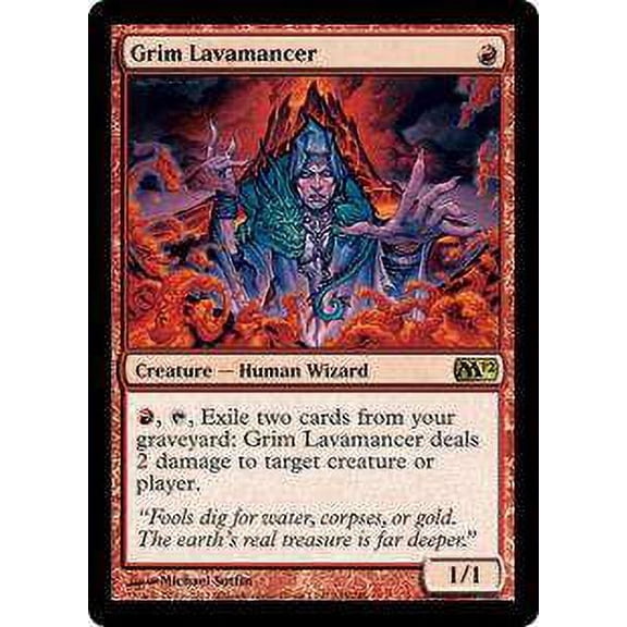 MtG 2012 Core Set Rare Grim Lavamancer #145