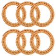 thumbnail image 1 of 6pcs Rattan Woven Napkin Rings Rustic Napkin Holders Serviette Ring Wood Napkin Holders, 1 of 7