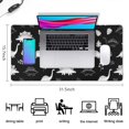thumbnail image 5 of Long Mouse Pads for Desk,Black White Dinosaur Skeletons Bold Desk Mats on Top Of Desks, Desk Mouse Pad Extra Large with 3mm Non-Slip Base and Stitched Edge for Gaming,Office,Work,Home 31.5"x15.7", 5 of 6