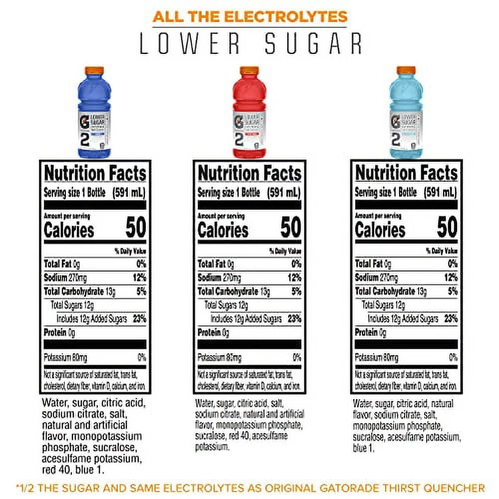 Gatorade G2 Thirst Quencher Sports Drink, Variety Pack, 20oz Bottles, 12 Pack, Electrolytes for Rehydration