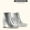 SILVER-PU, variant on Women Chunky Heel Ankle Booties Pointed Toe Short Boots Slip On Comfortable Casual Dressy Boots