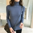 thumbnail image 3 of Forzero Womens Autumn Sweaters Slim Soft Long Sleeve High Neck Knit Pullover Sexy Slim Stretch Sweater Tops, 3 of 3