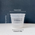thumbnail image 6 of Orchid Flower Pot Clear Orchid Pot with Drainage Holes Raised Bottom Breathable Slotted Plant Pot for Repotting Indoor Outdoor Use, 6 of 7