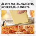 thumbnail image 3 of ALLTOP Lemon Zester Rallador de alimentos de acero inoxidable de mano Pro herramienta de cocina para queso, parmesano, verduras, jengibre, ajo, nuez moscada, cítricos, lima, naranja, chocolate, fruta,, 3 of 9